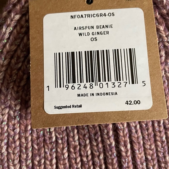 The‎ North Face Airspun Beanie Women's Hat Wild Ginger NWT - Picture 2 of 6